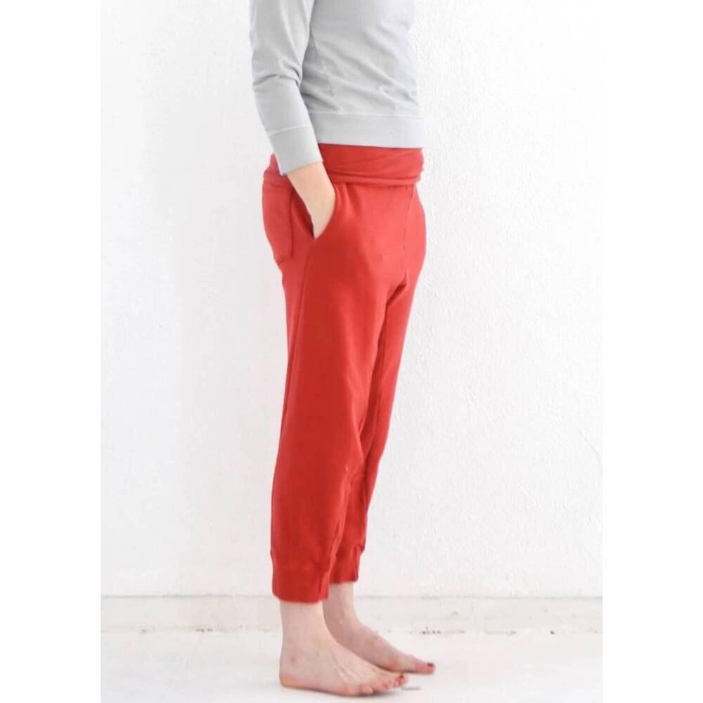 NEW DOMI heavy drawstring jogger in ketchup